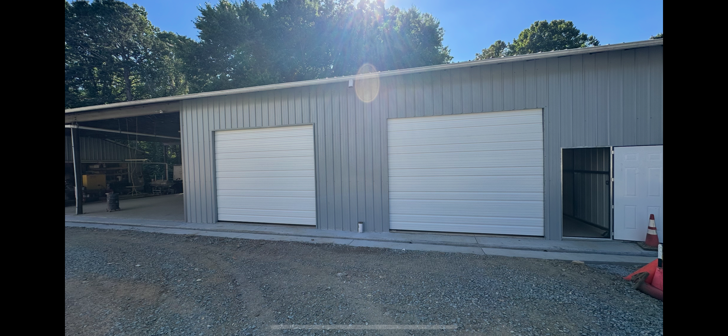 New residential garage door installation